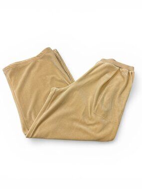 Sonia Rykiel Velour Wide Leg Pants Womens sz XL Lounge Pull On Designer Paris